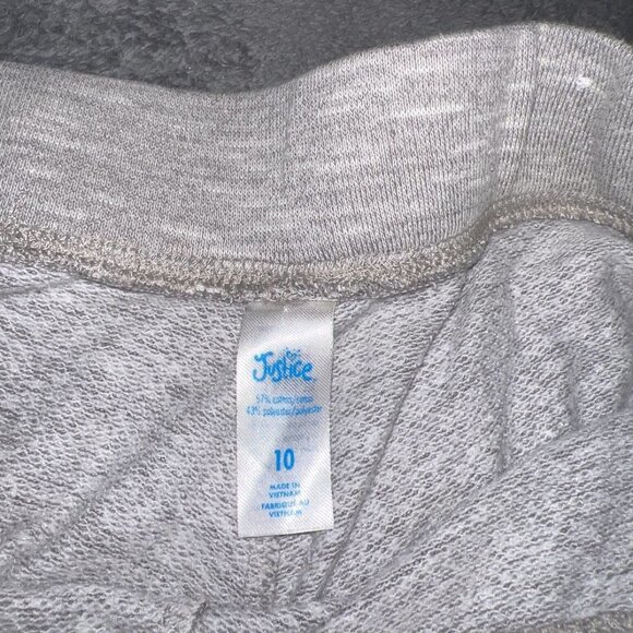 Justice Girls Grey Shorts Size 10 - Picture 2 of 6